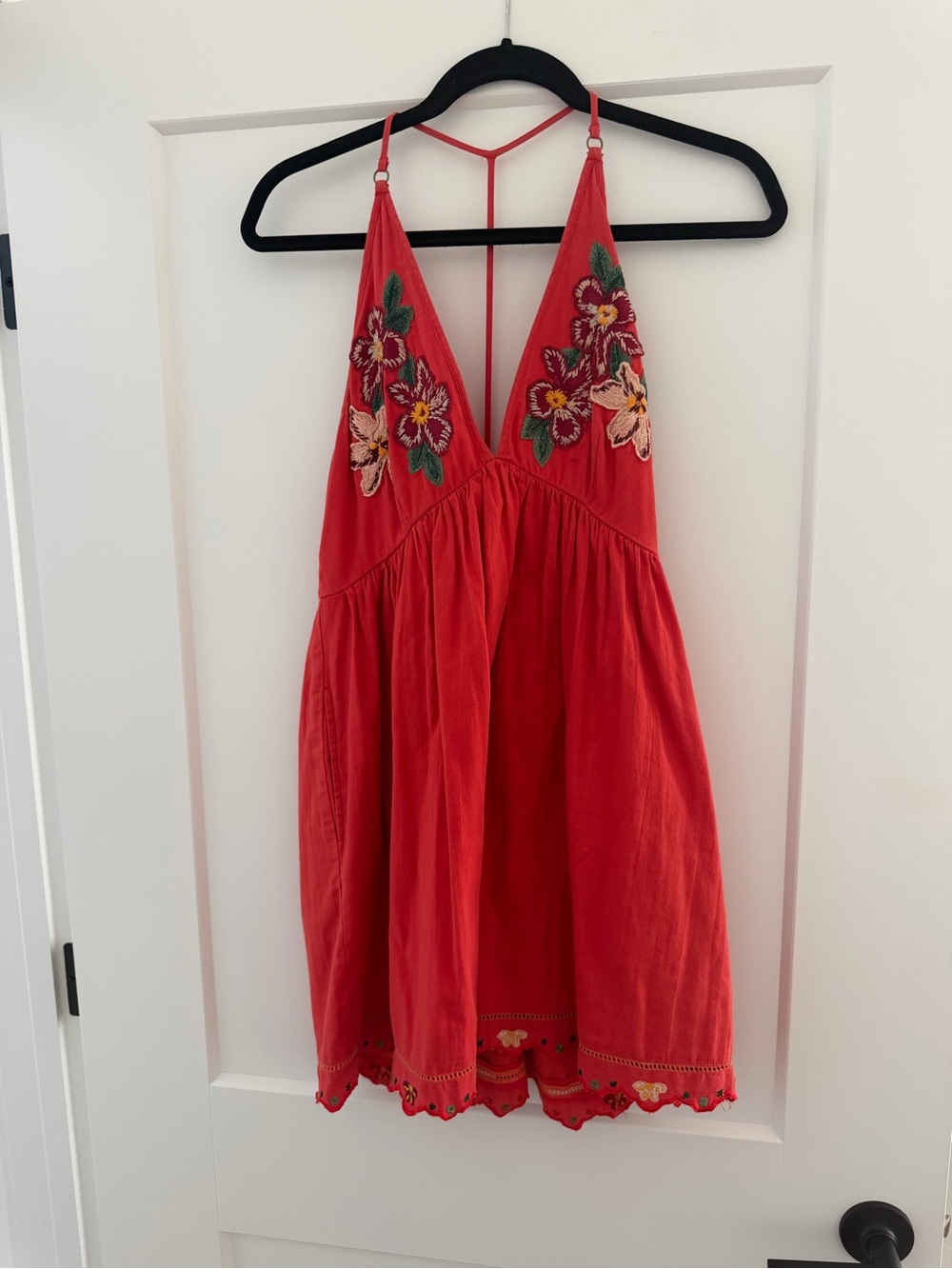 Free People Floral Embroidered Mini Dress